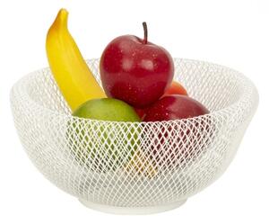 Bijela metalna košara za voće Ø 25 cm