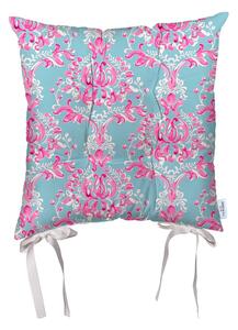Plavo ružičasti jastuk za stolicu od mikrovlakana Mike & Co. New York Butterflies, 36 x 36 cm