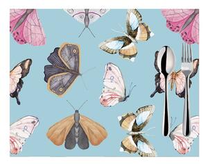 Set od 2 plave podloge za stol Mike & Co. New York Butterflies, 33 x 45 cm