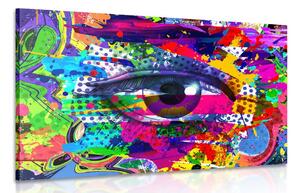 Slika ljudsko oko u pop-art stilu