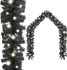 VidaXL Božićna girlanda s LED svjetlima 10 m crna