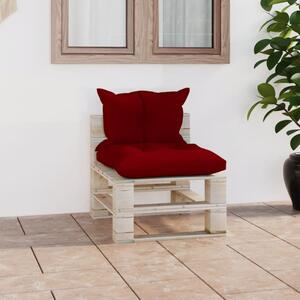 VidaXL Srednja vrtna sofa od paleta od borovine s jastucima