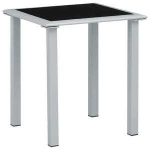 VidaXL Vrtni stol crno-srebrni 41 x 41 x 45 cm od čelika i stakla