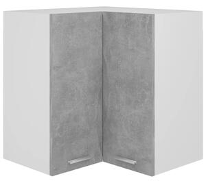 VidaXL Viseći kutni ormarić siva boja betona 57x57x60 cm od iverice