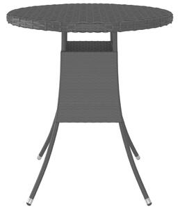 VidaXL Vrtni stol crni 70 x 70 x 73 cm od poliratana