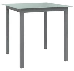 VidaXL Vrtni stol svjetlosivi 80 x 80 x 74 cm od aluminija i stakla