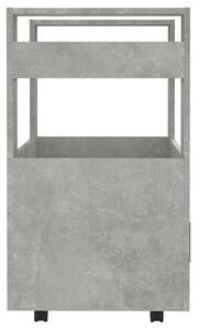 Kuhinjska kolica siva boja betona 60x45x80 cm konstruirano drvo