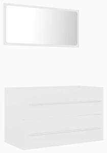 VidaXL 2-dijelni set kupaonskog namještaja od iverice bijeli