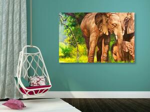 Slika obitelj slonova