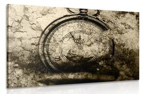 Slika starinski satovi u sepijastom tonu