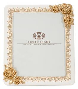 Bež okvir za fotografije s detaljima u zlatnoj boji Mauro Ferretti Rose, 26 x 31 cm