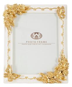 Bež okvir za fotografije s detaljima u zlatnoj boji Mauro Ferretti Butterfly Forest, 20 x 25 cm