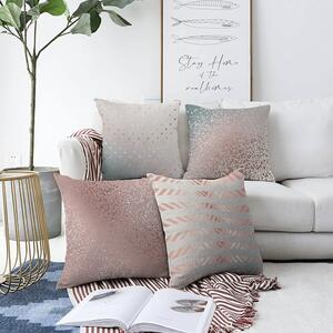 Set od 4 jastučnice Minimalist Cushion Covers Glitters, 55 x 55 cm