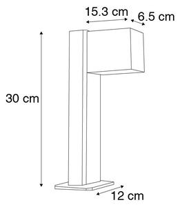 Industrijska stojeća vanjska svjetiljka antracit 30 cm IP44 - Baleno