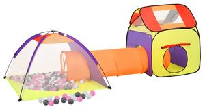 VidaXL Dječji šator za igru s 250 loptica višebojni 338x123x111 cm