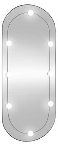 VidaXL Zidno ogledalo s LED svjetlima 45 x 90 cm stakleno ovalno