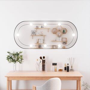 VidaXL Zidno ogledalo s LED svjetlima 45 x 90 cm stakleno ovalno