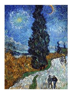 Reprodukcija slike Vincent Van Gogh - Country Road in Provence by Night, 45 x 60 cm