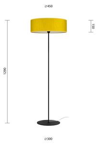 Žuta podna svjetiljka Bulb Attack Doce XL, ⌀ 45 cm