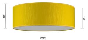 Žuta stropna svjetiljka Sotto Luce Doce XL, ⌀ 45 cm