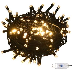 VidaXL 61-dijelni set božićnih kuglica s vrhom 150 LED zlatno-brončani