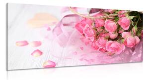 Slika romantični ružičasti buket ruža
