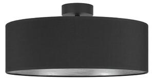 Crna stropna svjetiljka sa srebrnim detaljima Sotto Luce Tres XL, ⌀ 45 cm