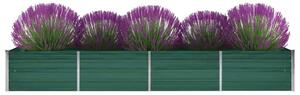 VidaXL Vrtna sadilica od pocinčanog čelika 320 x 80 x 45 cm zelena