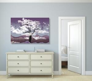 Slika stablo preplavljeno oblacima