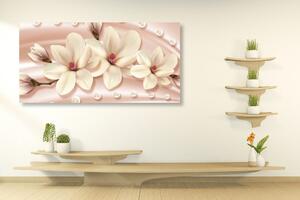 Slika luksuzna magnolija s biserima