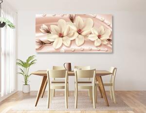 Slika luksuzna magnolija s biserima