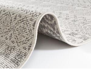 Gray-bijeli vanjski tepih ragami krug, 120 x 170