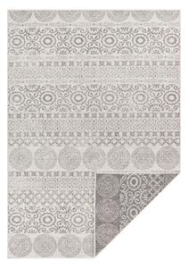 Gray-bijeli vanjski tepih ragami krug, 120 x 170