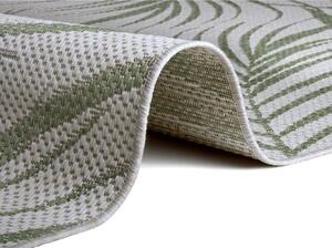 Zeleno-sivi vanjski tepih Ragami flora, 80 x 150 cm