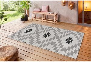 Crno-bijeli vanjski tepih Ragami Geo, 80 x 150 cm
