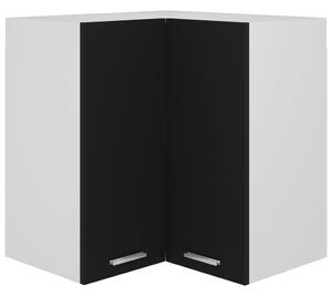 VidaXL Viseći kutni ormarić crni 57 x 57 x 60 cm od iverice