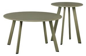 Zeleno željezo vrt kava stolovi drveni fer, Ø 70 cm