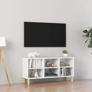 VidaXL TV ormarić s nogama od masivnog drva bijeli 103,5 x 30 x 50 cm