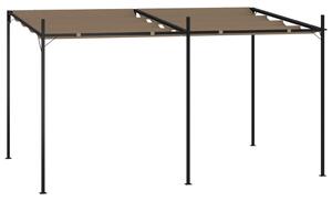 VidaXL Sjenica s pomičnim krovom 400 x 300 x 233 cm smeđe-siva