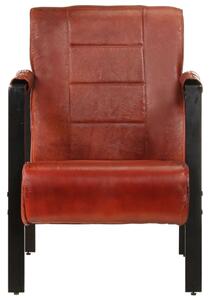 VidaXL Fotelja od prave kozje kože 60 x 80 x 87 cm tamnosmeđa