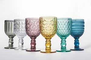 Set od 6 obojenih vinskih čaša Villa d`Este Geometry