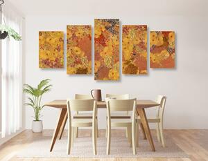 5-dijelna slika apstrakcija u stilu G. Klimta