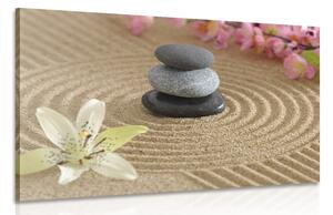Slika Zen vrt i kamenje u pijesku
