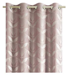 Puderasto ružičasta zavjesa AmeliaHome Floris, 140 x 250 cm
