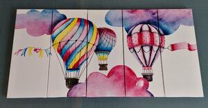 5-dijelna slika balončići u vjetru