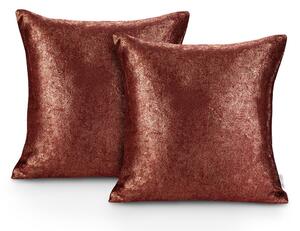 Set od 2 crvene jastučnice sa baršunastom površinom AmeliaHome Veras, 45 x 45 cm