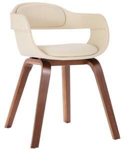 VidaXL Blagovaonska stolica bijela od savijenog drva i umjetne kože