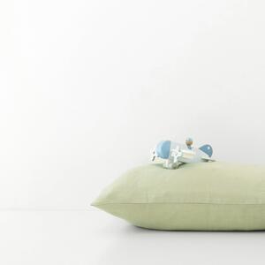 Dječja zelena lanena jastučnica Linen Tales Nature, 40 x 60 cm