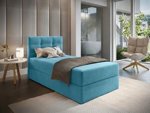 Tapecirani krevet boxspring GLORIEN VELVET 100x200 cm plava Madrac: Bonell opružni madrac