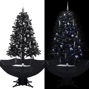 Božićno drvce koje sniježi sa stalkom crno 170 cm PVC